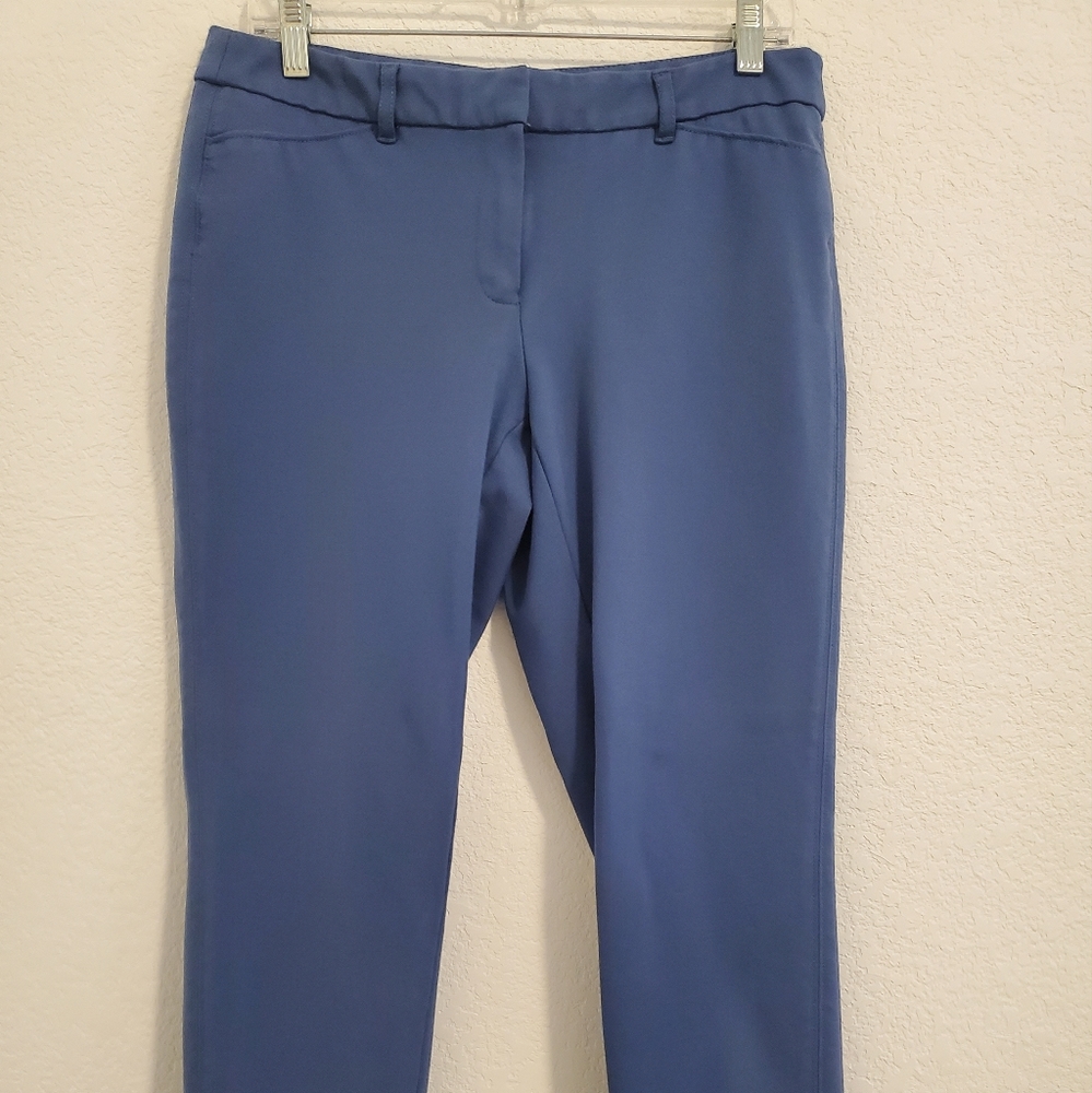 White House Black Market Slim Ankle Blue Pant 8R Womens Stretch